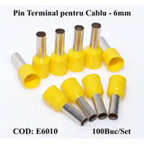 Pin terminali de cablu E6010 galben set 100buc