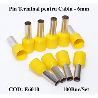 Pin terminali de cablu E6010 galben set 100buc