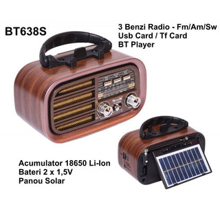 Radio retro solar/ wireless 2