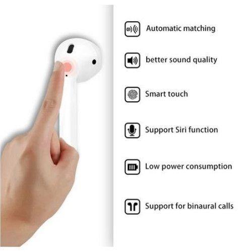 Casti Bluetooth I12, Profesionale, 3D sound, Bluetooth 5.0 + EDR, Touch Senzor - pedavo