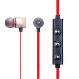 Casti Bluetooth Sport M5, wireless, Prindere Magnetica, In-ear cu Microfon, rosu - pedavo