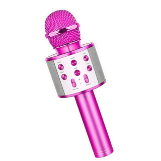 Microfon Karaoke Cu Boxa incorporata si Bluetooth Compatibil cu orice Smartphone Acumulator Integrat