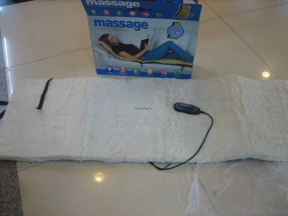 Saltea de masaj cu vibratii si incalzire 2-in-1 cu telecomanda 2 trepte de masaj in 4 zone diferite ale corpului