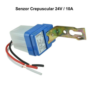Senzor crepuscular 24V, 10A alb/albastru