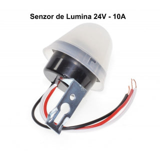 Senzor de lumina crepuscular 24V , 10A alb