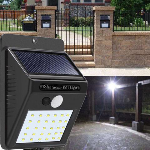 Set 5 Lampi solare exterior cu 30xLED senzor de miscare si lumina